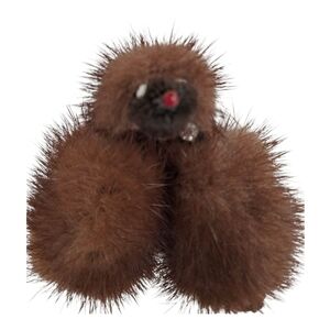 Vintage Mink Monkey with Rhinestones Pin Brooch